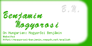 benjamin mogyorosi business card