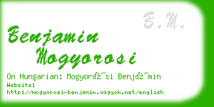 benjamin mogyorosi business card
